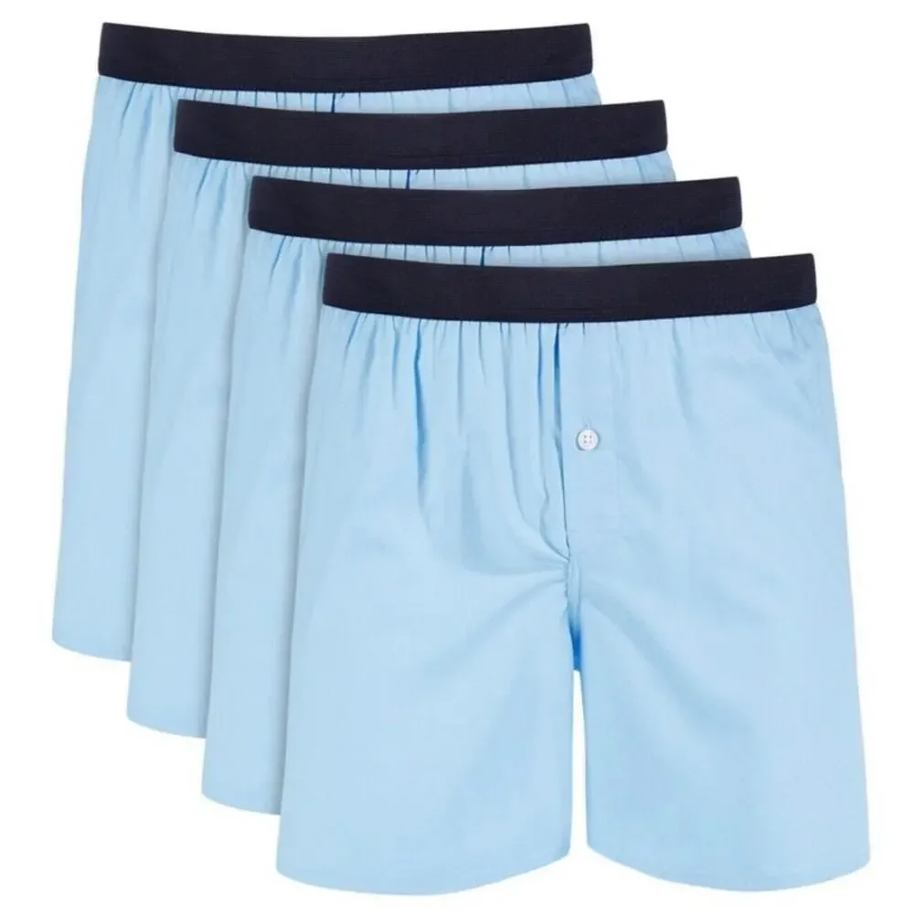 CLUB ROOM 4 Pack Cotton Boxers Skysail Blue XXL Boxer Shorts Underwear MSRP $50